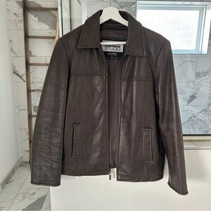 WILSON’S Vintage Chocolate Brown Leather Jacket Authentic